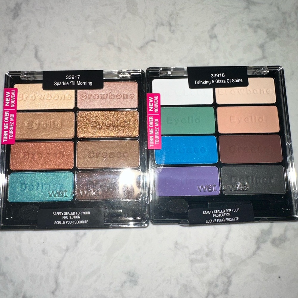 Wet n Wild Eyeshadow Palettes Sparkle ‘TIL Morning and Drinking A Glass of Shine